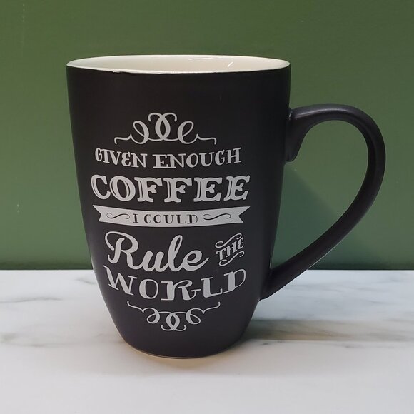Mug - Urban Barn Black Coffee Mug with Inspirational Quote - Picture 2 of 8
